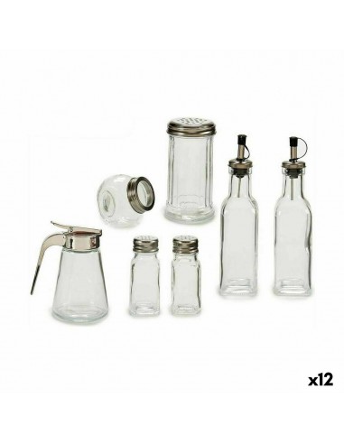 Condiment container set Silver Metal...