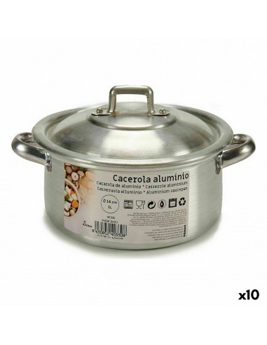 Casserole with lid Ø 14 cm Silver...