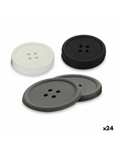 Coasters Button Set Silicone (24 Units)