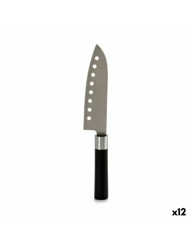 Kitchen Knife Black Silver Stainless...