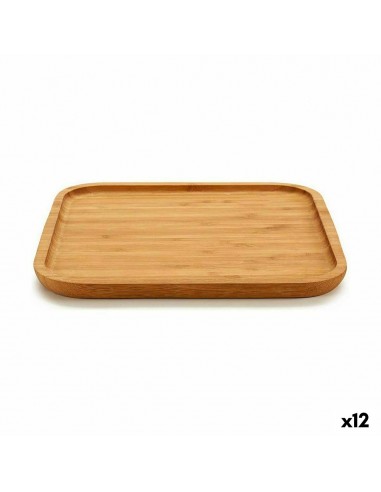 Snack tray Squared Brown Bamboo 25 x...