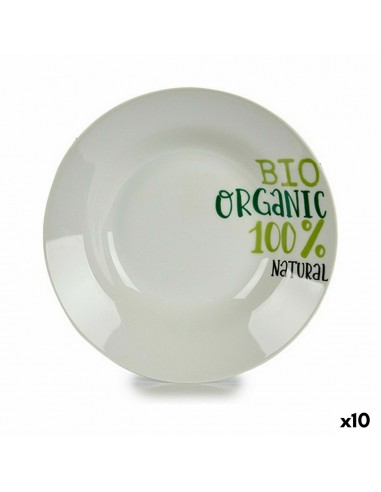 Assiette creuse Organic Blanc Vert Ø...