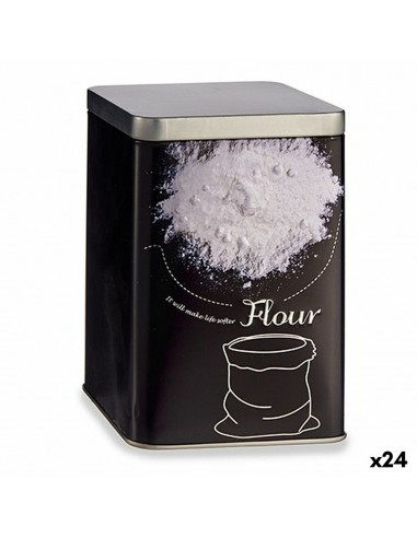 Tin Flour Black Metal 1 L (24 Units)