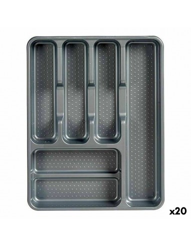 Cutlery Organiser Grey Plastic 30 x...