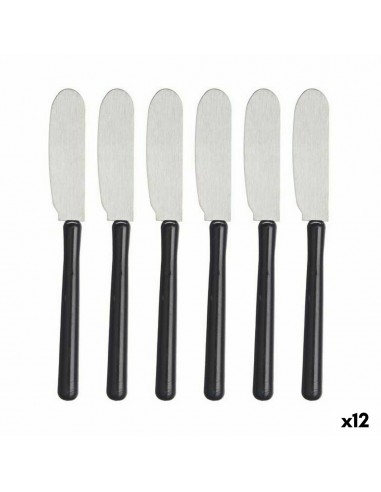 Set Butter Knife Silver Black...