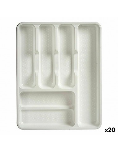 Range-couverts Blanc Plastique 30 x...