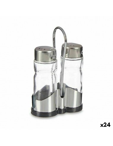 Salt and pepper set Transparent Metal...