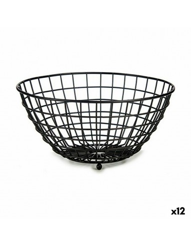 Fruit Bowl Black Steel 28 x 11 x 28...