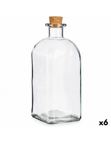 Boîte Bouchon Liège verre 1 L 9 x 22...