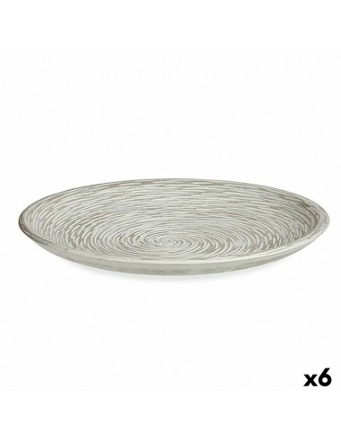 Decoratief bord Ø 29 cm Spiraal Wit...