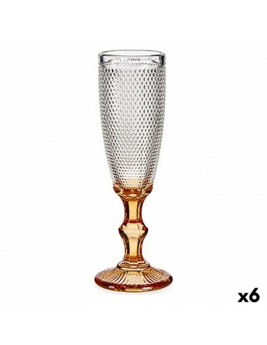 Coupe de champagne Points Ambre verre...