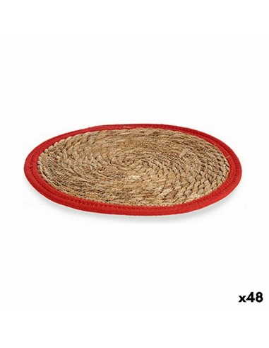 Table Mat Natural Red 35 x 1 x 35 cm...