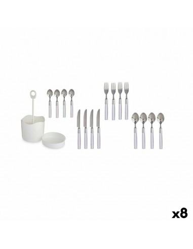 Besteck-Set Weiß Edelstahl (8 Stück)