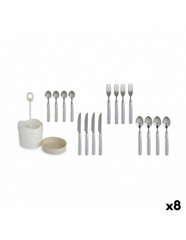 Cutlery Set Grey Stainless steel (8...