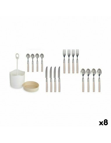 Cutlery Set Beige Stainless steel (8...