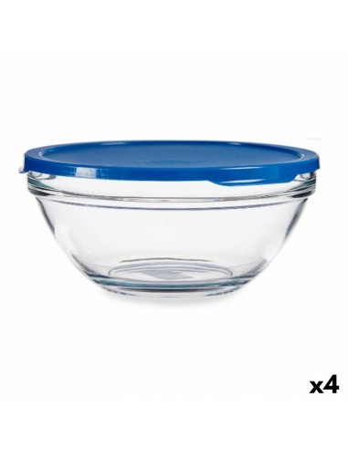 Round Lunch Box with Lid Chefs Blue...