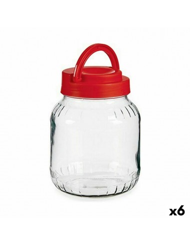 Jar Lid with handle Red 1,7 L 13,5 x...