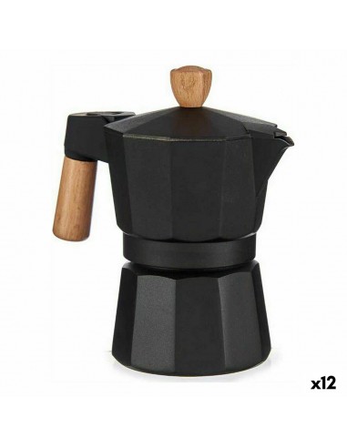 Italian Coffee Pot Wood Aluminium 150...