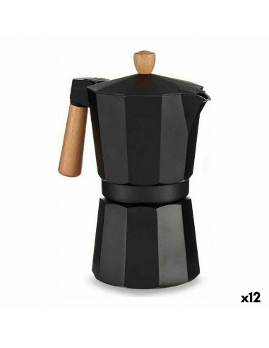 Italian Coffee Pot Wood Aluminium 450...