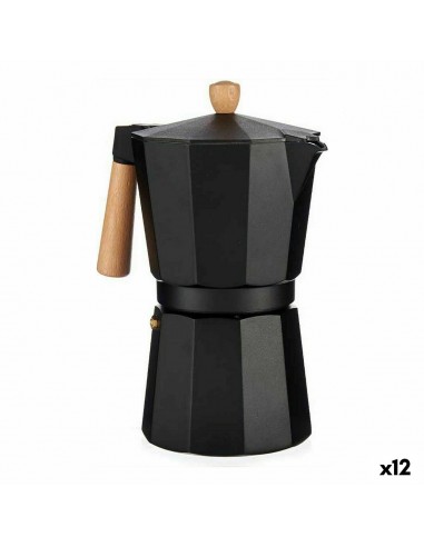 Italian Coffee Pot Wood Aluminium 650...