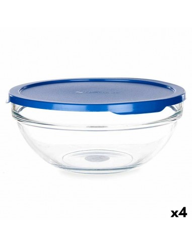 Round Lunch Box with Lid Chefs Blue...