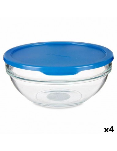 Round Lunch Box with Lid Chefs Blue...