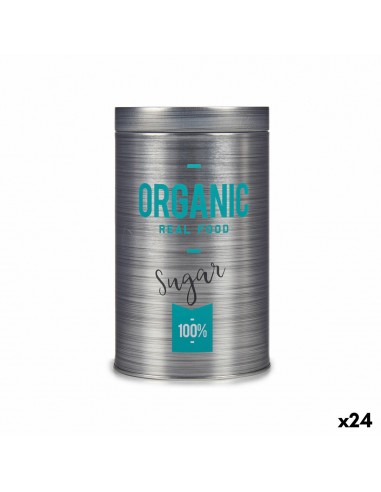 Tin Organic Suiker Grijs Blik 10,4 x...