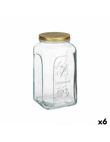 Jar Homemade Transparent Golden Metal...