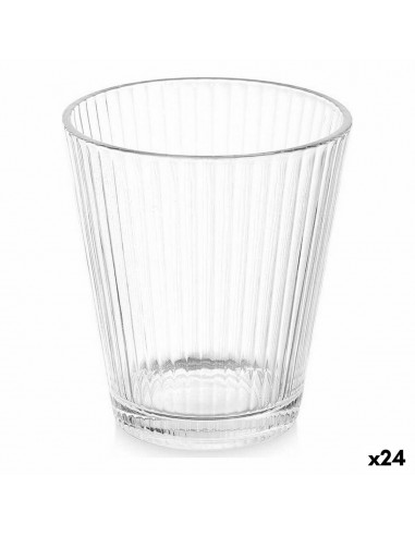 Becher Streifen Durchsichtig Glas 375...