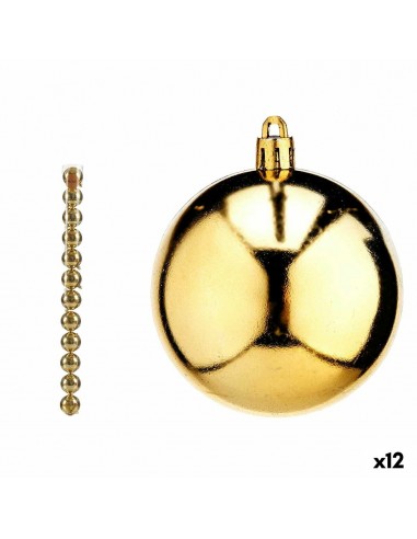 Set kerstballen Gouden PVC Ø 7 cm (12...