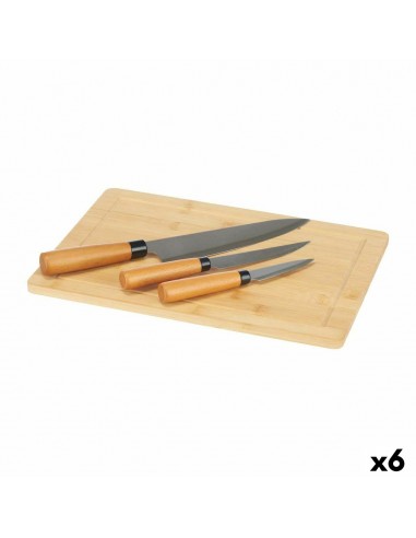 Knife Set Cutting board Cheese Bamboo...