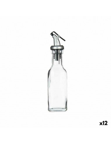 Cruet Transparent Glass Steel 180 ml...