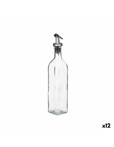 Cruet Transparent Glass Steel 500 ml...