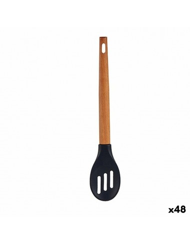 Spoon Black Silicone beech wood 6 x...