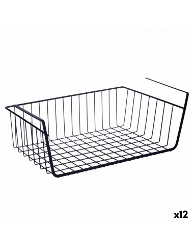 Basket for Kitchen Shelf Black Iron...