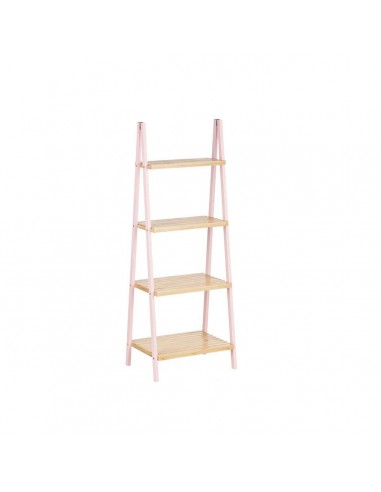 Bathroom Shelves Pink Natural Bamboo...