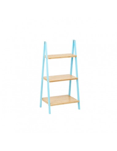 Bathroom Shelves Blue Natural Bamboo...