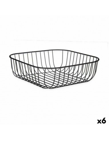 Fruit Bowl Black Metal 30 x 9,3 x 30...