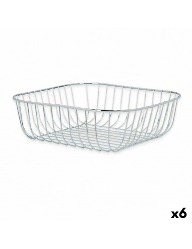 Fruit Bowl Silver Metal 30 x 9 x 30...