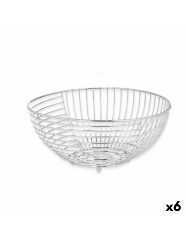 Fruit Bowl Silver Metal 28 x 12,7 x...