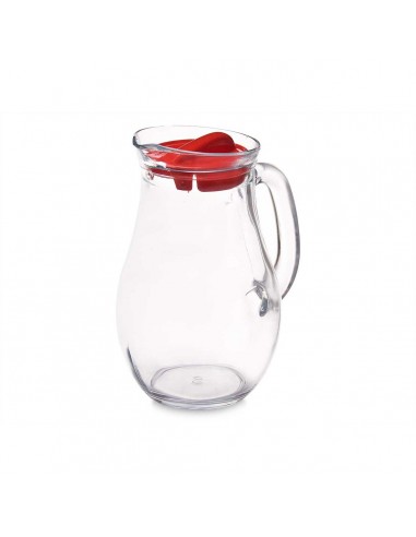 Jug Bistro Red Transparent Glass...