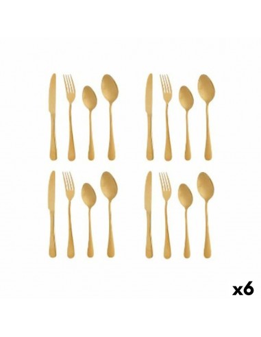 Cutlery Set Golden Stainless steel (6...