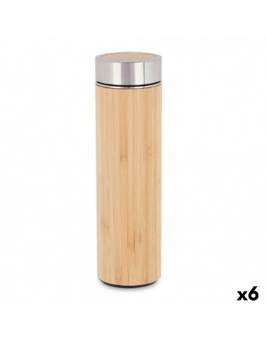 Termo 500 ml Natural Metal Bambú (6...