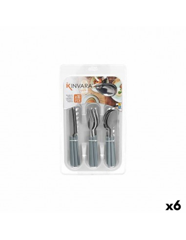 Cutlery Set Grey Silver Stainless...