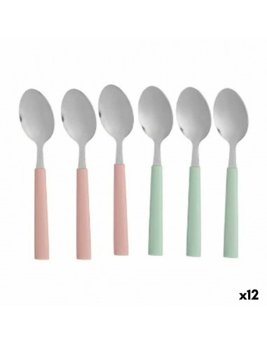 Set of Spoons Green Pink Silver...