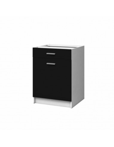 Mueble Auxiliar 60 cm Blanco Negro mate