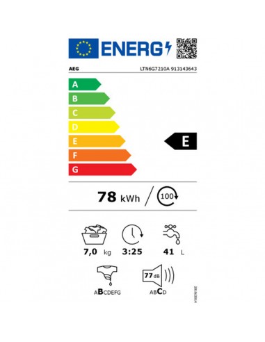 Lavatrice Aeg LTN6G7210A Copertura...