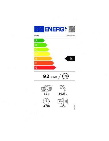 Lave-vaisselle Balay 3VS5010IP 60 cm...