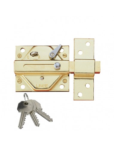 Safety lock Lince 2930-92930hl Brass...