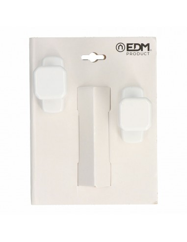 Doorknob EDM 6807 White Aluminium 80...